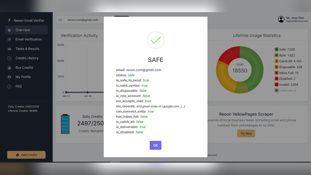 Reoon Email Verifier Pricing