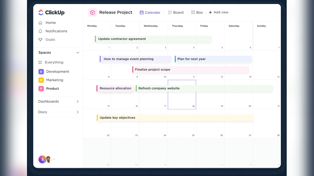 Clickup Online Scheduling Features